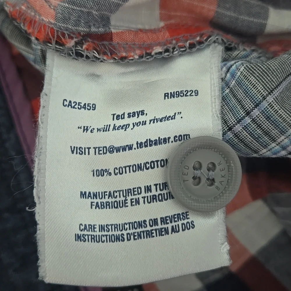 TED BAKER LONDON Mens Plaid Bermuda Shorts Blue Gray Plaid 36R